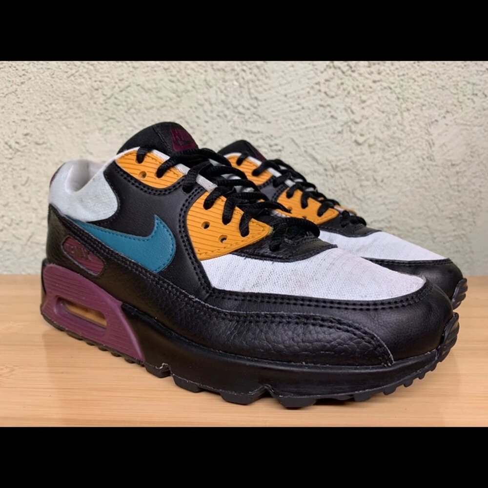 RARE 🚀 Nike Wmns Air Max 90 Silver Bordeaux Teal‎ Light Geode 325213-058 Size 7